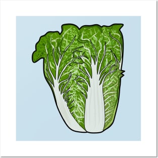 Chinese cabbage cartoon illustration Posters and Art